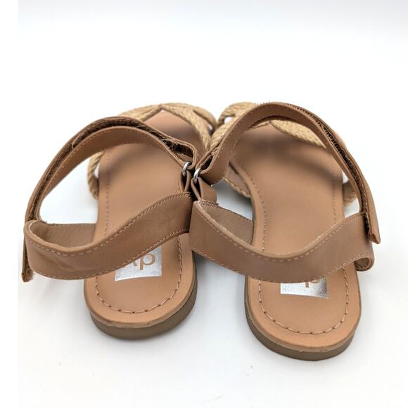 DV Dolce Vita Kids' Chelly Raffia Sandal Faux Leather Tan Size US4 EU36 - Picture 6 of 10